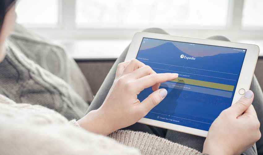 expedia agence application sur tablette