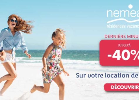 Jusqu'à -40% sur votre location de vacances cet été avec Nemea