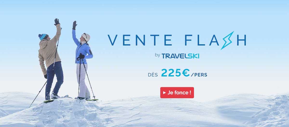 Vente flash Travelski sur les séjour tout compris au ski