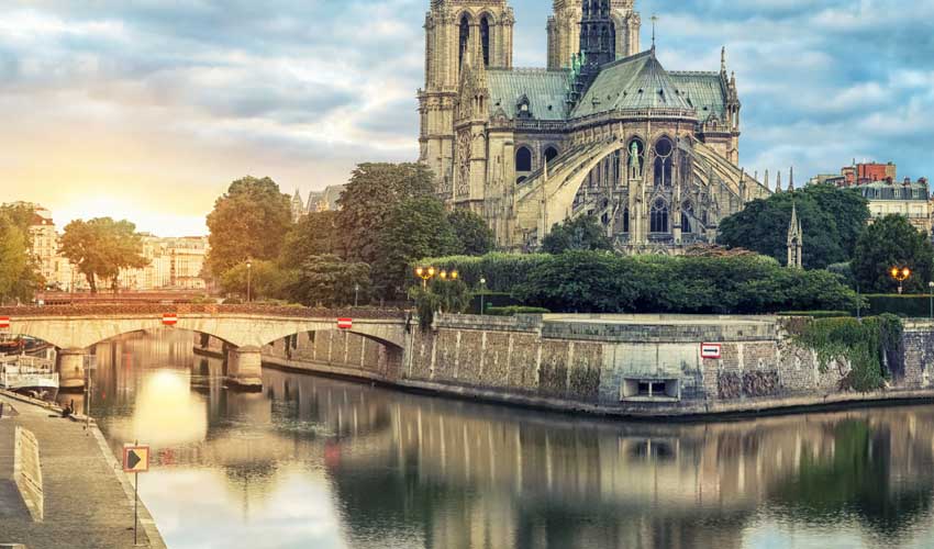 Magnifique vue  de la cathédrale Notre Dame de Paris