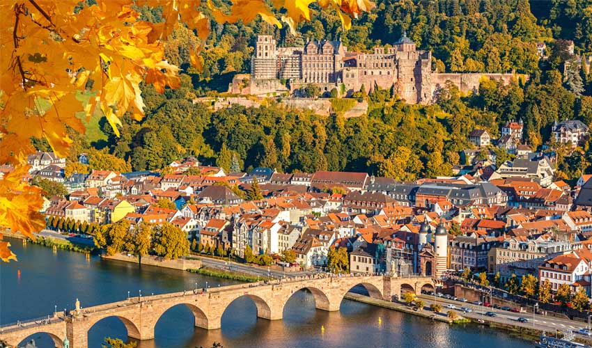 Vue magnifique de la ville de Heidelberg