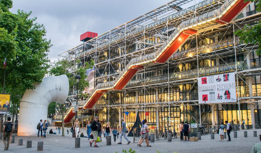 Extérieur iconique du Centre Pompidou