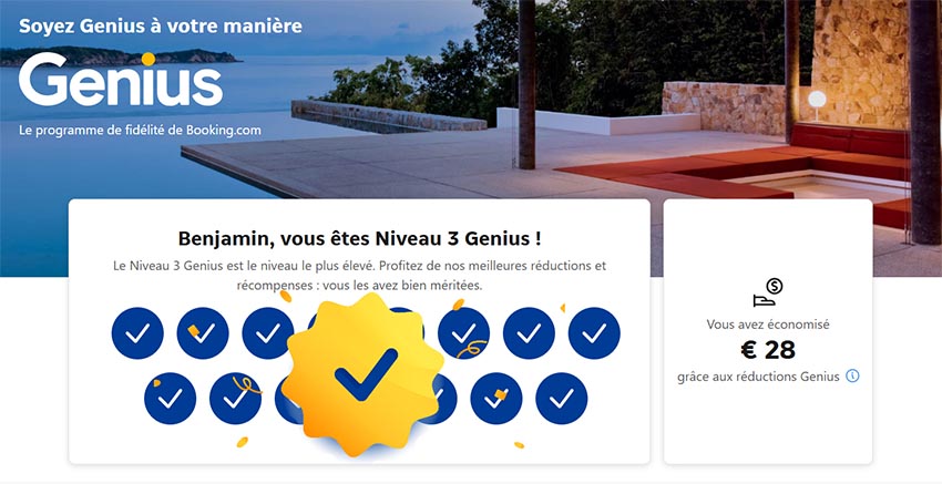 Statut Genius pour Benjamin de Univers-Vacances