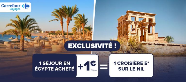 1 séjour en Egypte acheté = la croisière sur le Nil à 1€*