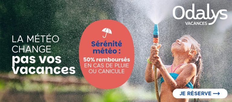 50% du séjour remboursé en cas de pluie ou de canicule avec Odalys-Vacances