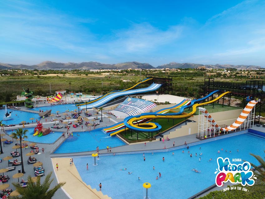 Hôtel Club Mac Alcúdia vue sur les toboggans aquatiques