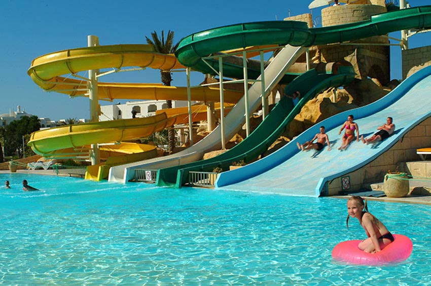 Hôtel Houda Golf Beach & Aqua Park toboggans aquatiques
