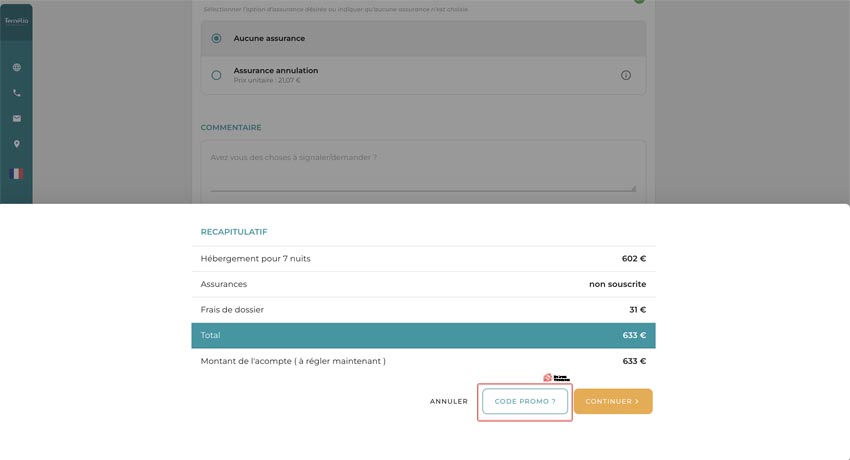 Capture d'écran du site Ternélia