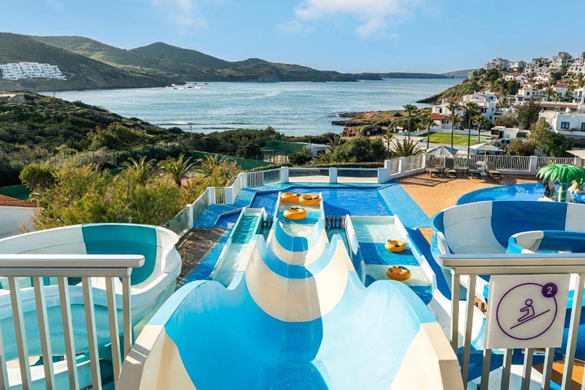 Carema Club Resort vue sur la met depuis les toboggans adultes