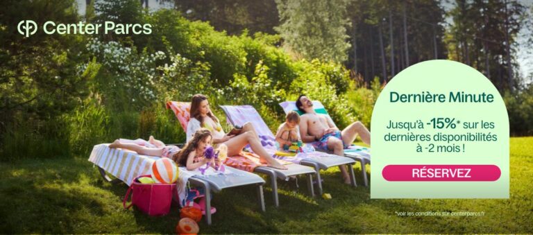 Jusqu’à 15 % de réduction sur votre séjour Center Parcs