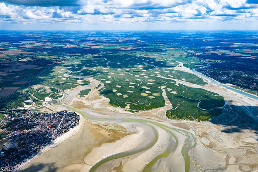 Vue aérienne Baie de Somme